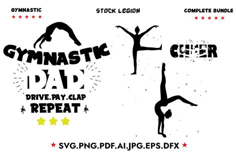 Download Free Gymnastic Dad Yellow SVG Cricut SVG